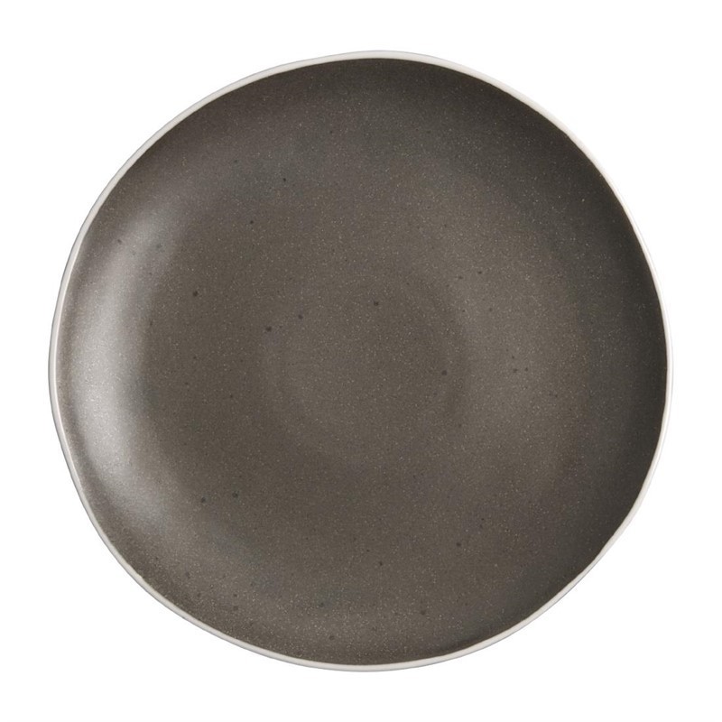 6 Assiettes plates grises Chia Olympia 27 cm (x6)
