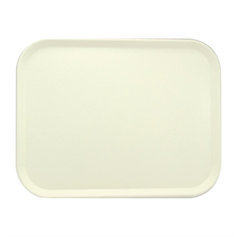 Plateau de service en polyester Roltex America 460x360mm blanc perle