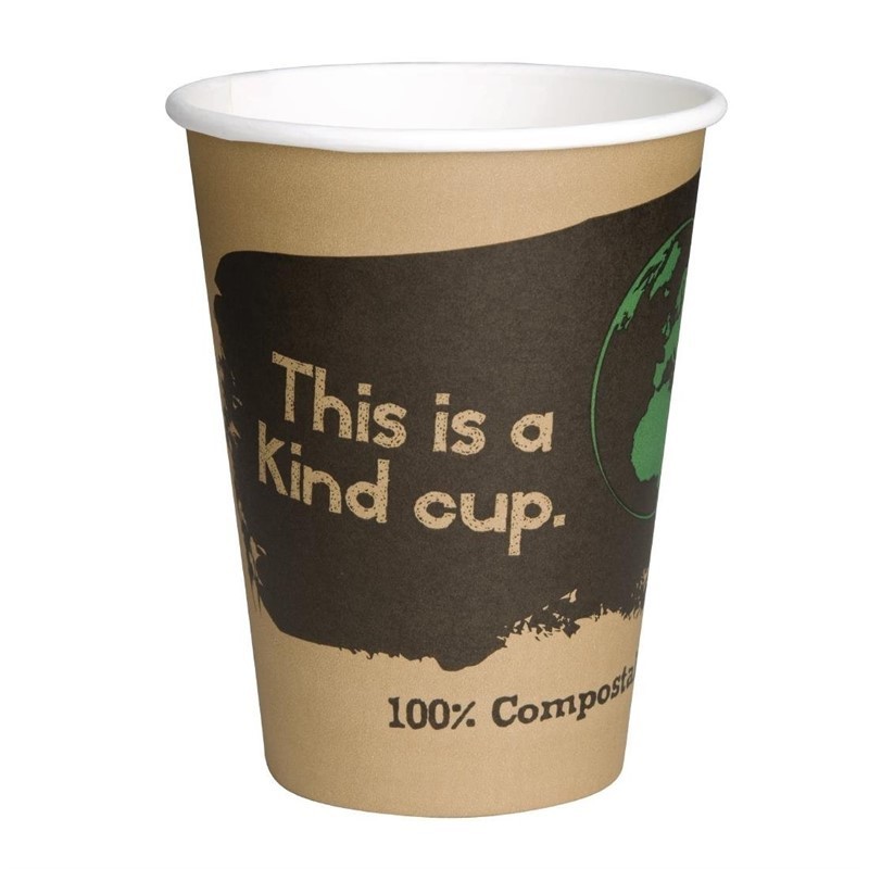 1000 Gobelets boissons chaudes PLA simple paroi compostables 34 cl Fiesta Compostable (x1000)