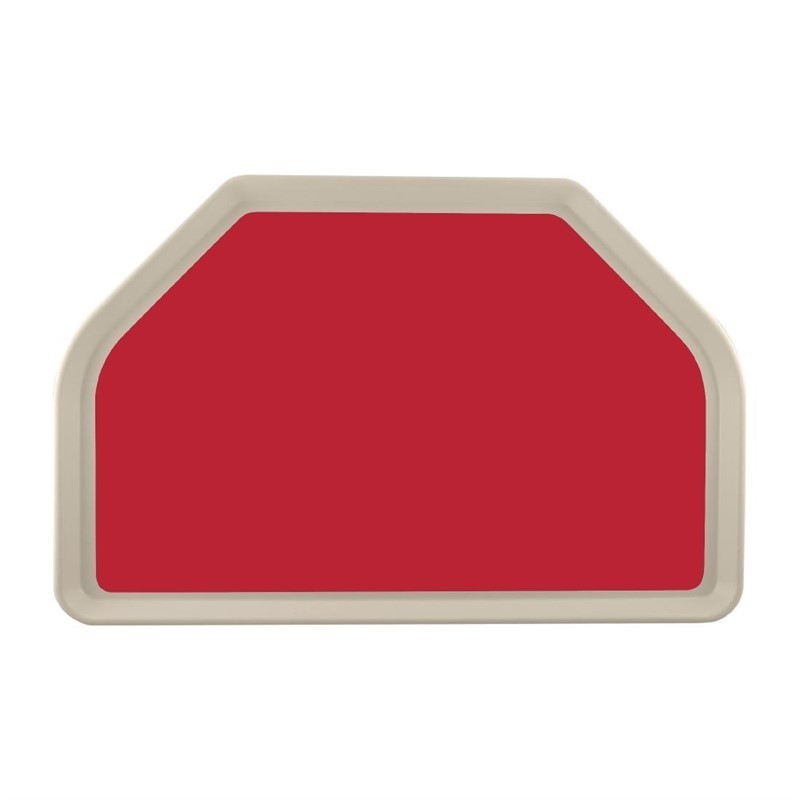 Plateau de service en polyester Roltex Trapèze GN 500x325mm rouge