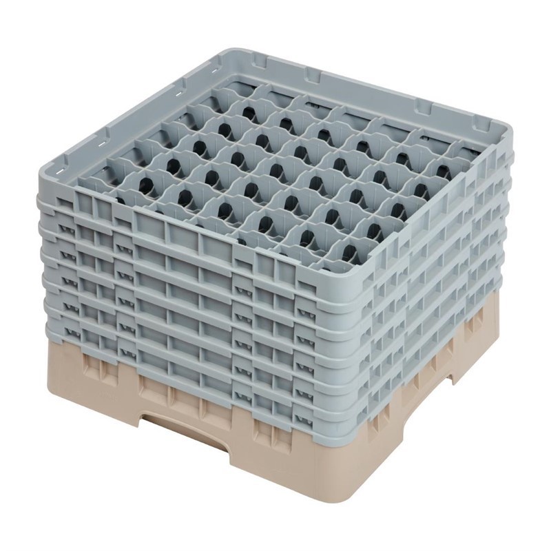 Casier à verres 49 compartiments Camrack Cambro beige hauteur max 298mm