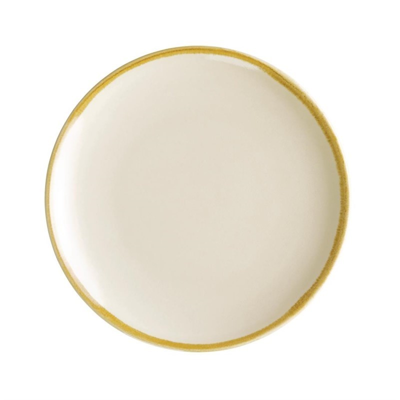 Assiettes plates rondes couleur sable Kiln Olympia 178mm lot de 6