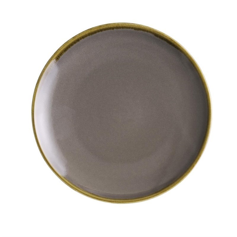 Assiettes plates rondes grises Kiln Olympia 178mm lot de 6