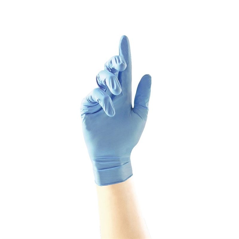 Gants renforcés antibactériens en nitrile bleu Unigloves M