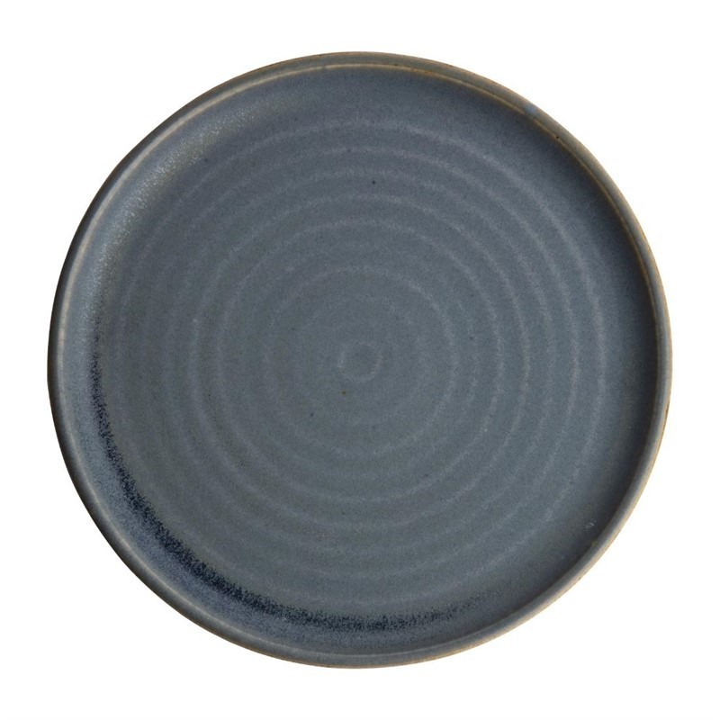 6 Assiettes plates granit bleu Olympia Canvas 26,5 cm 