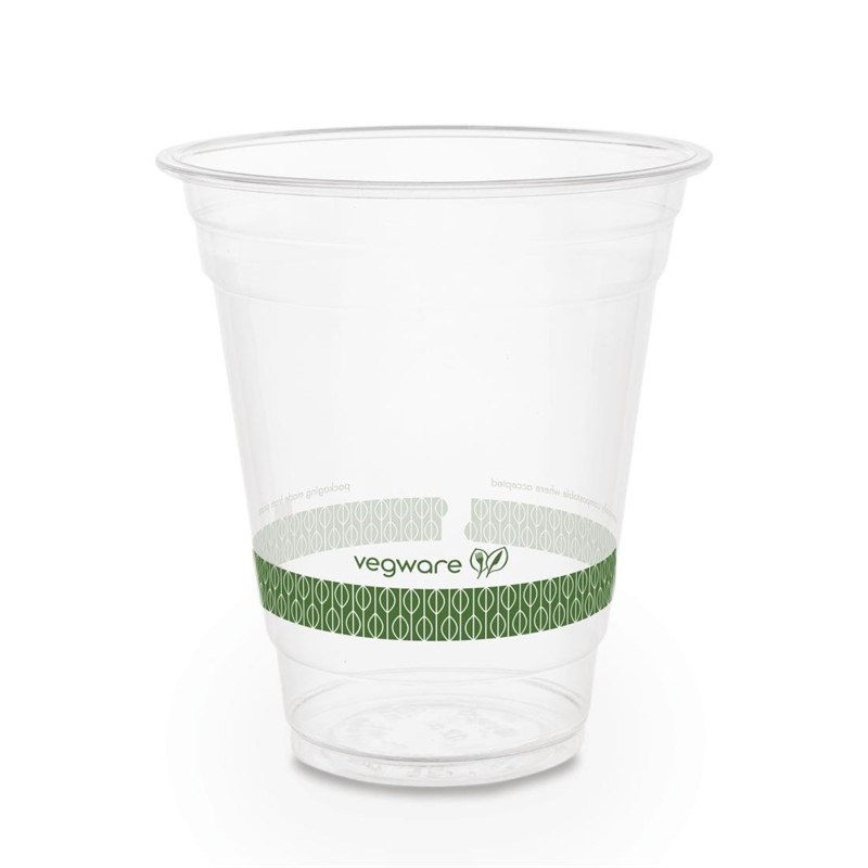 1000 Gobelets en PLA compostables pour boissons froides Vegware 340ml