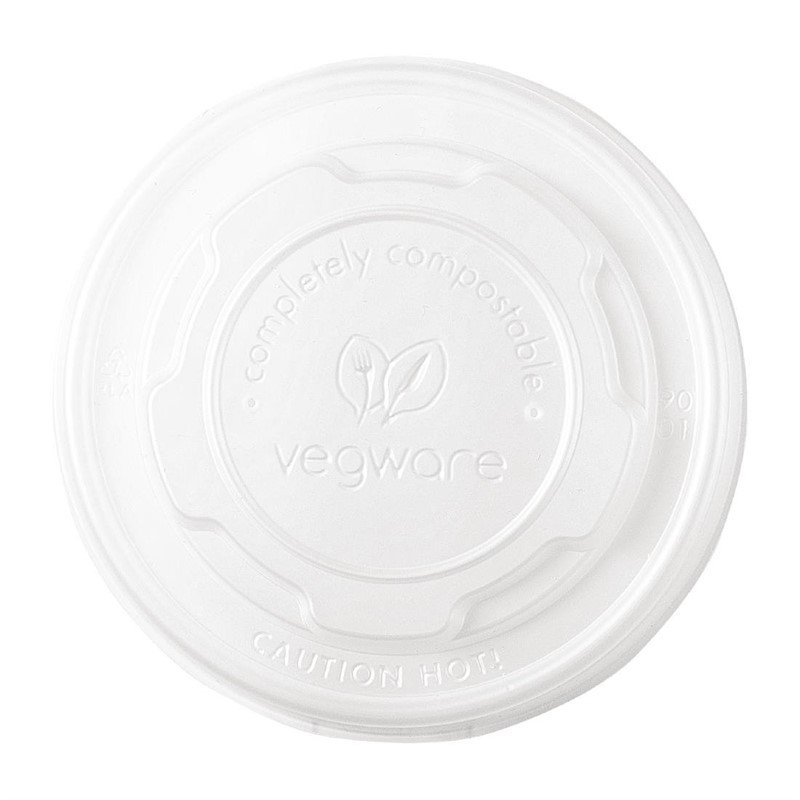 1000 Couvercles plats compostables Vegware 230 ml (x1000)