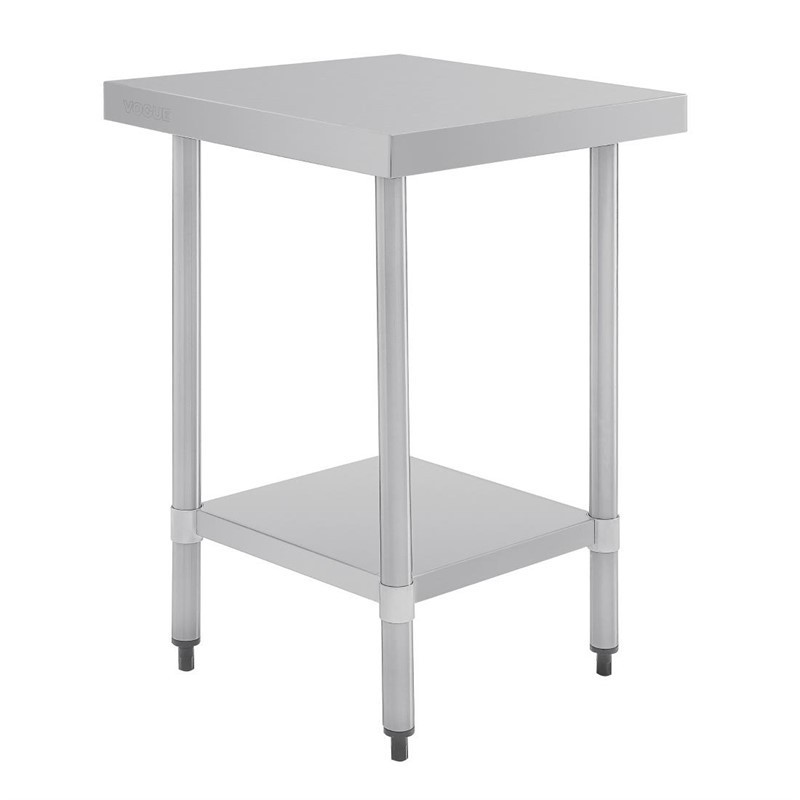 Table en acier inoxydable sans rebord Vogue 600 x 700mm