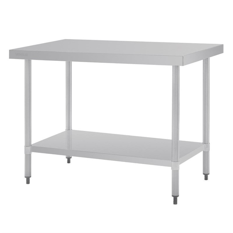 Table en acier inoxydable sans rebord Vogue 1200 x 700mm