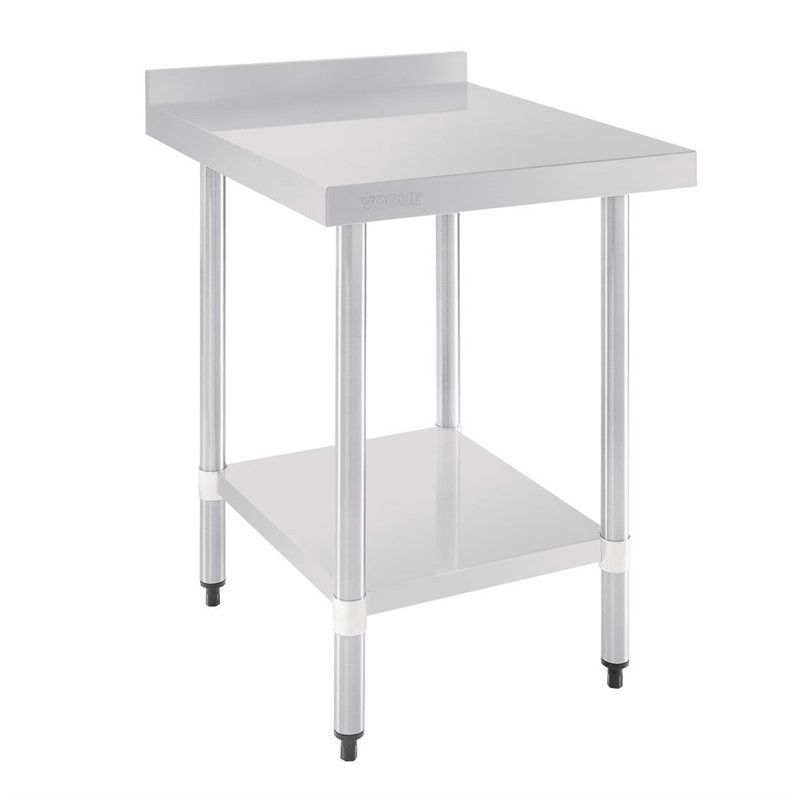 Table en acier inoxydable avec rebord Vogue 600 x 700mm