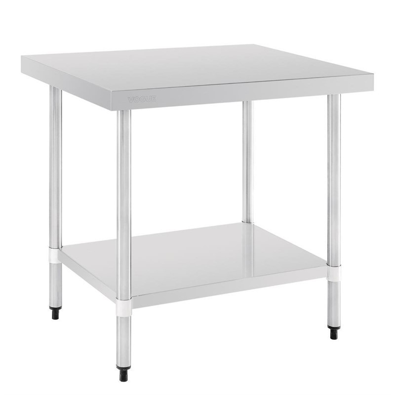 Table en acier inoxydable avec rebord Vogue 1200 x 700mm