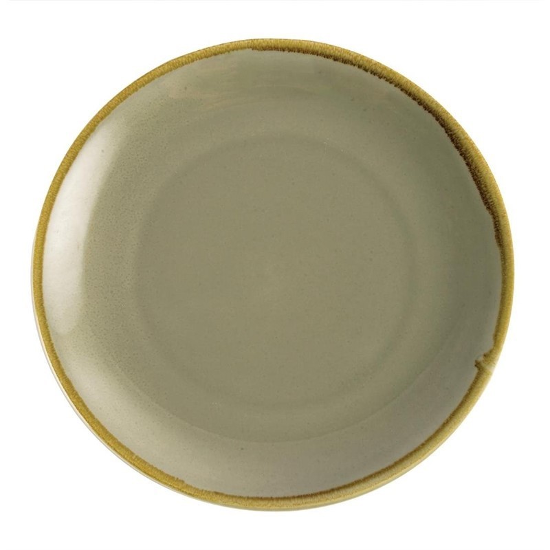 4 Assiette plate ronde couleur mousse Olympia Kiln 280mm