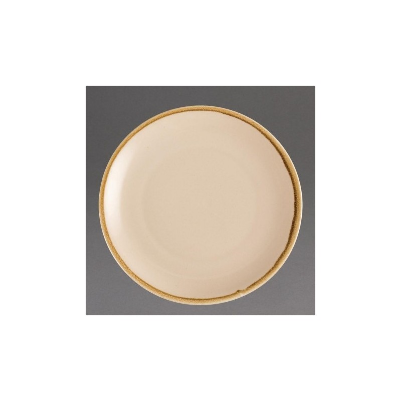 4 Assiette plate ronde couleur sable Olympia Kiln 280mm