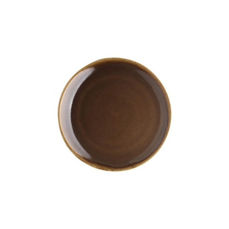 Assiette plate ronde couleur écorce Kiln Olympia 230mm lot de 6