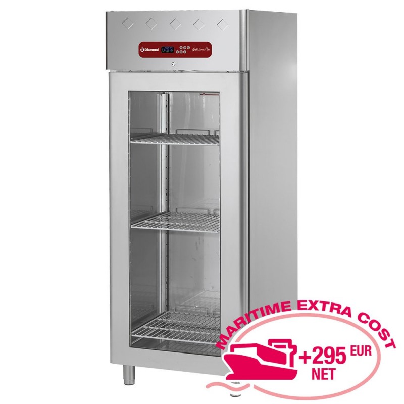 Armoire frigorifique 700 litres ventilée, 1 porte vitrée GN 2/1