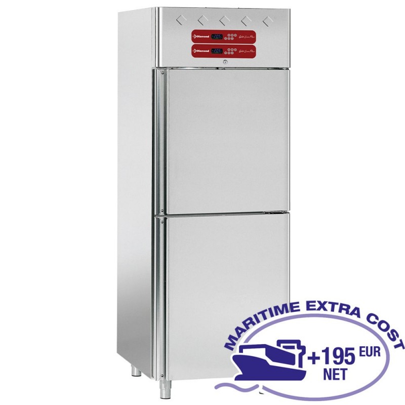 Armoire frigorifique et de congélation 2x 350 litres, 2x 1/2 portes GN 2/1