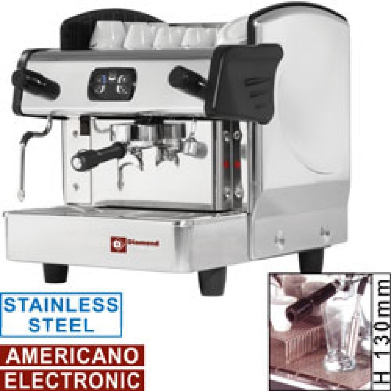 Espresso coffee machine 1 group h130mm, auto. (without display)