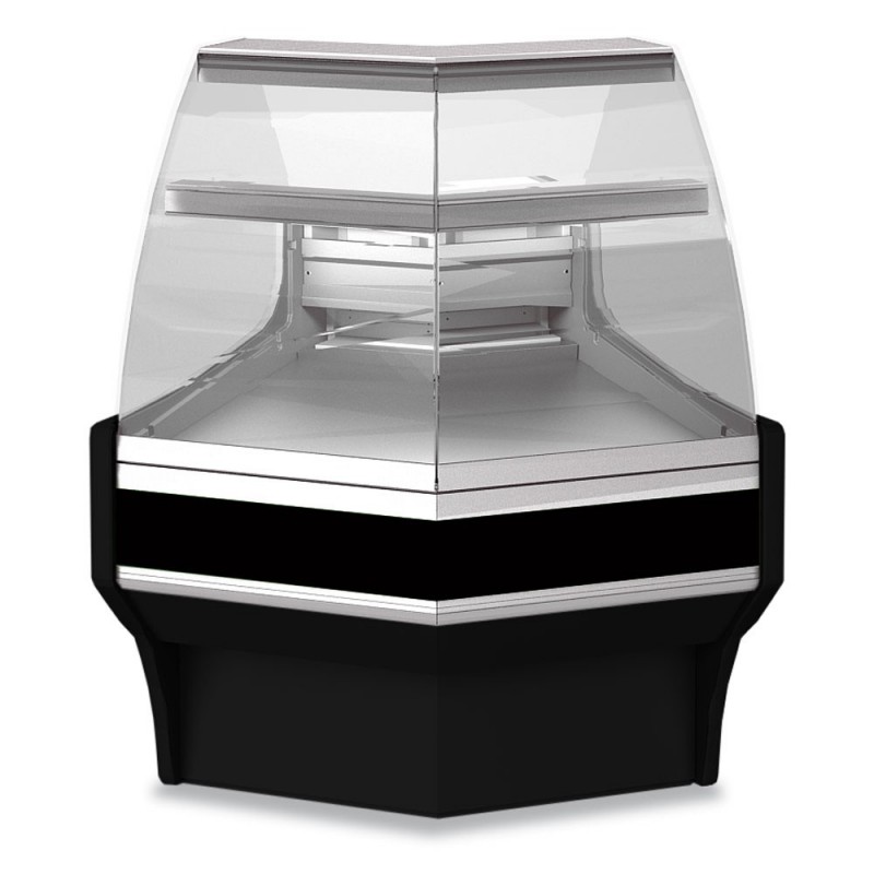 Angle ouvert 45°, neutre, vitre basse – NOIR