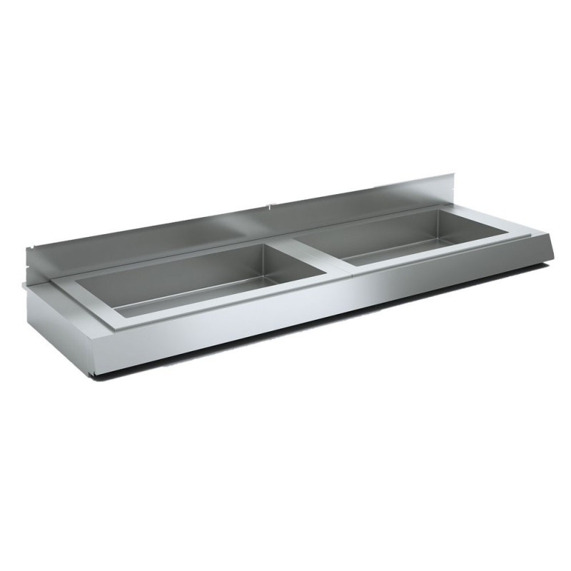 Option : Cuve bain marie 2x GN 1/1, H150mm