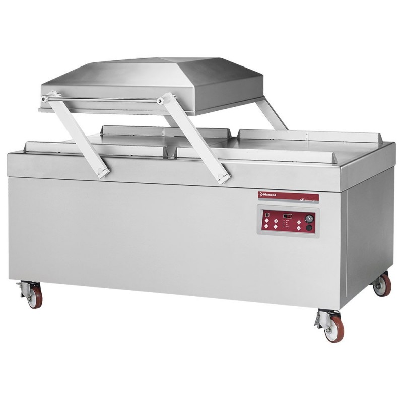 Machine sous-vide, double chambre 840x830xh250 mm. - 250 m3/h