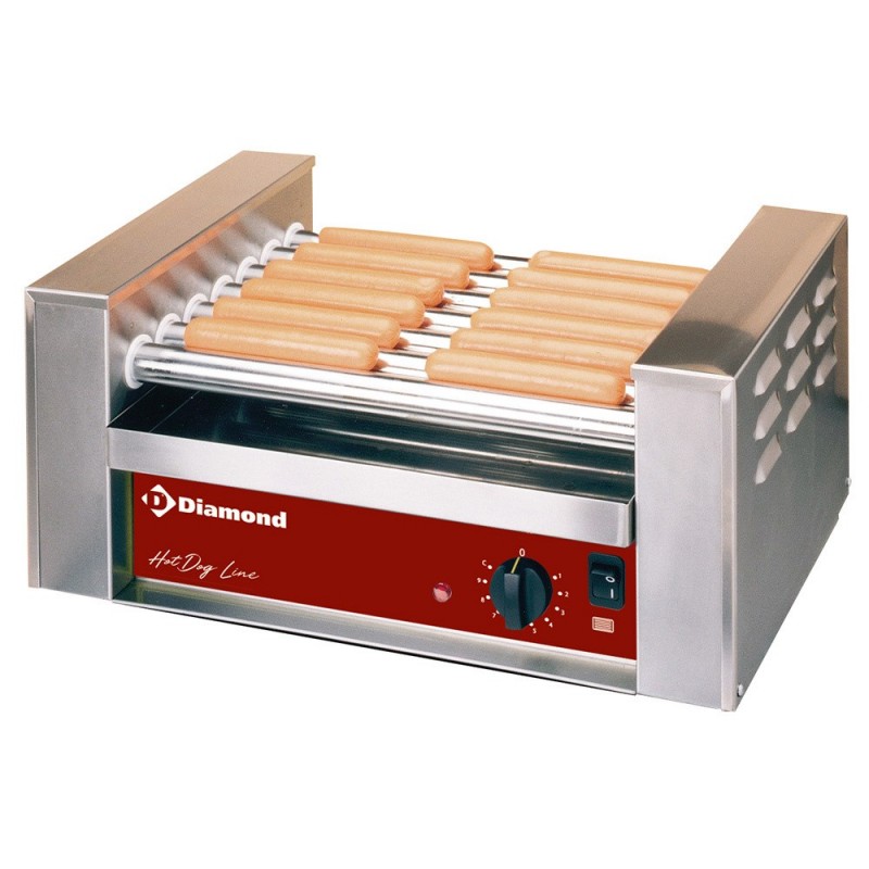 Grill saucisses électrique à 7 rouleaux