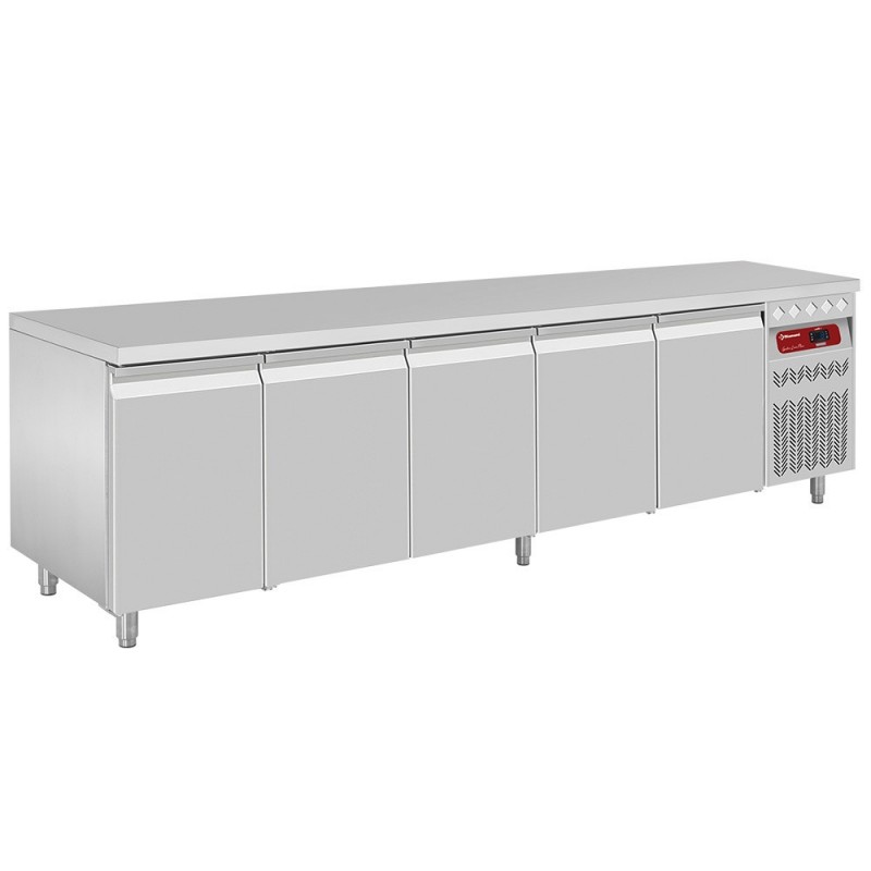 Table frigorifique ventilée, 5 portes GN 1/1, 700 Lit.