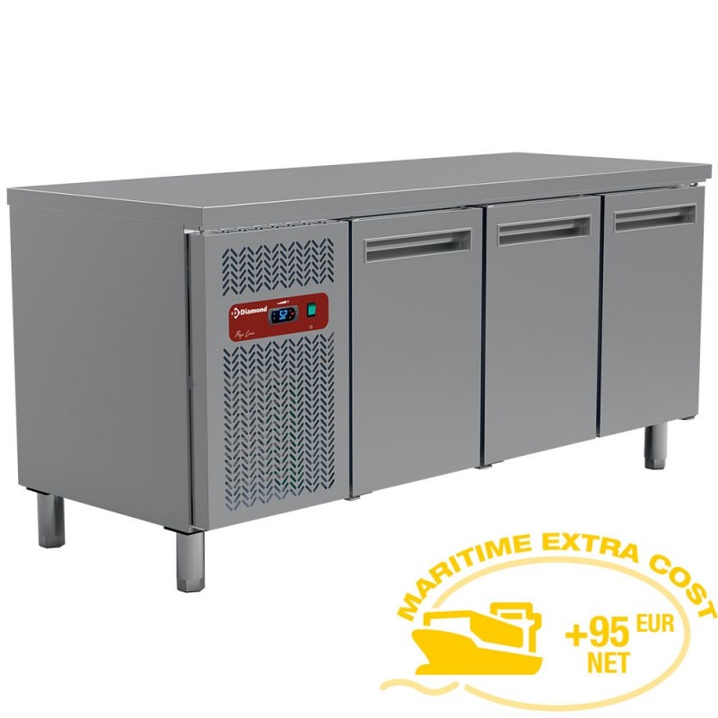 Table frigorifique, ventilé, 3 portes GN 1/1 (405 Lit.)