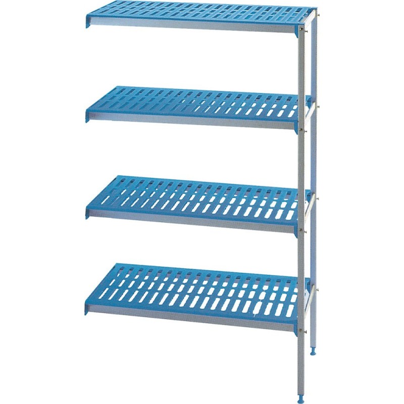 Rayonnage angulaire en aluminium 4 niveaux "Modular Rack"
