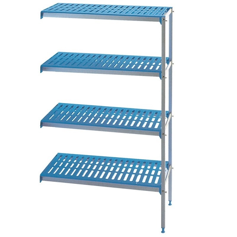 Rayonnage angulaire en aluminium anodisé GN 4 niveaux "Modular Rack
