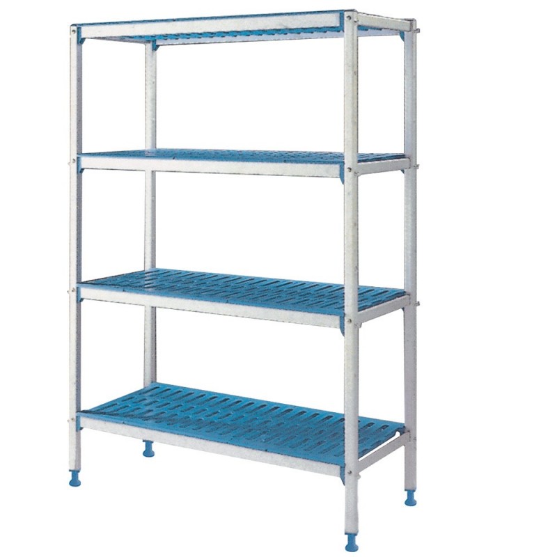 Rayonnage linéaire en aluminium anodisé GN 4 niveaux