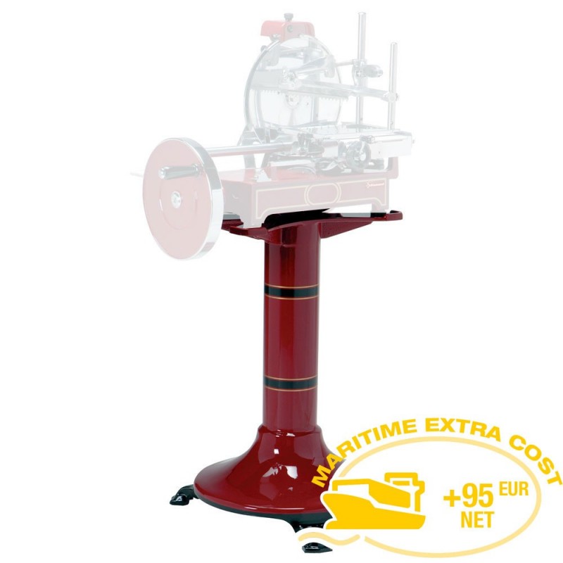 Socle en fonte (rouge vif) pour trancheuse