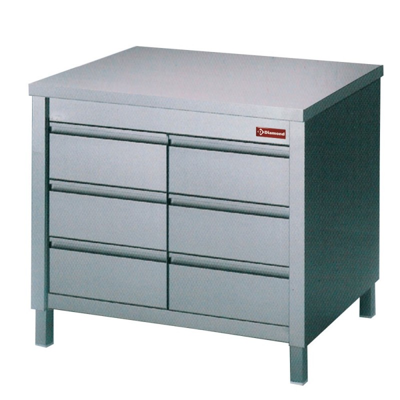Table sur armoire avec 6 tiroirs GN1/1