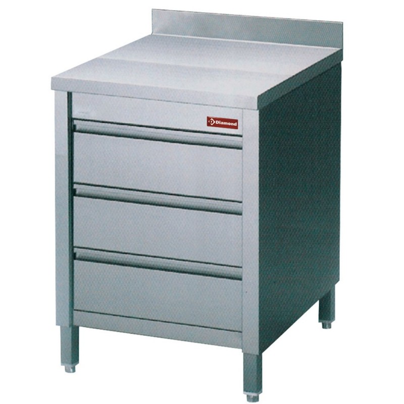 Table sur armoire avec 3 tiroirs GN1/1