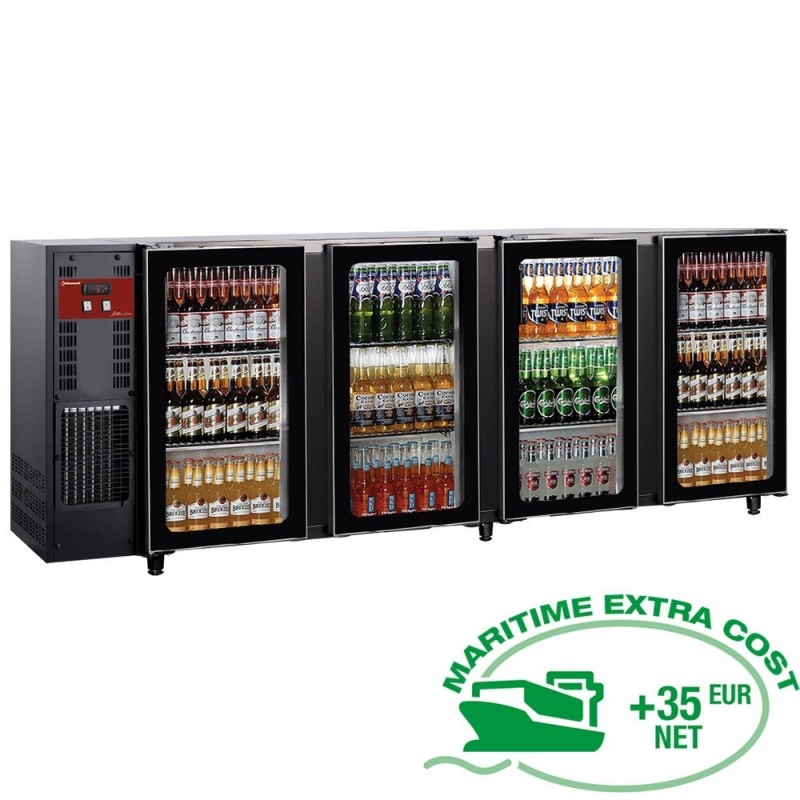 Refroidisseur de bouteilles 4 portes vitrées,783 Lt.