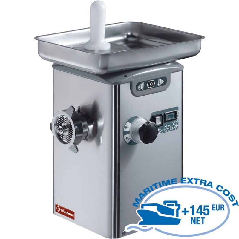 Hachoir à viande N°22 réfrigéré, monobloc inox