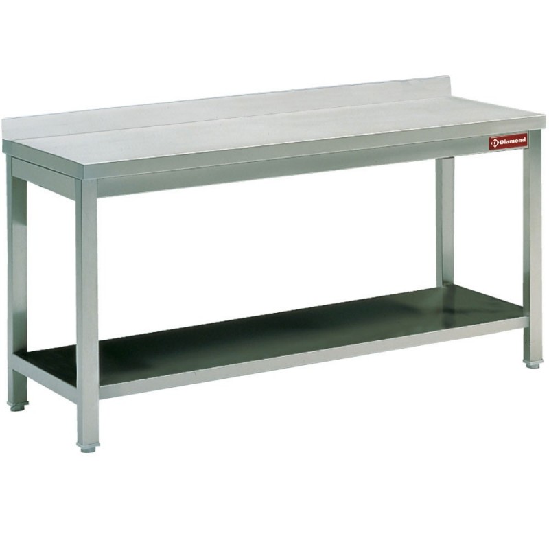 Table de travail avec sous tablette + bord arrière 