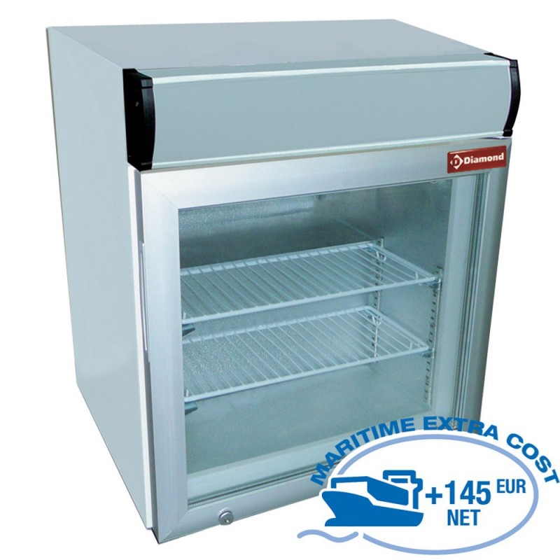 Vitrine de table T° négative, 50 litres, avec caisson lumineux