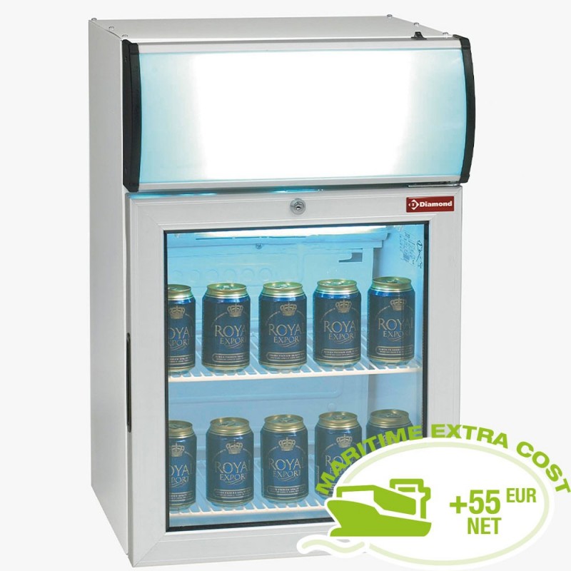 Vitrine de table 60 LT, T° positive, avec caisson lumineux