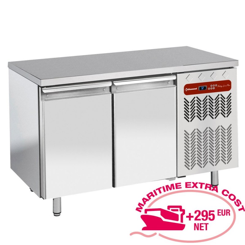 Table frigorifique, ventilée, 2 portes EN 600x400