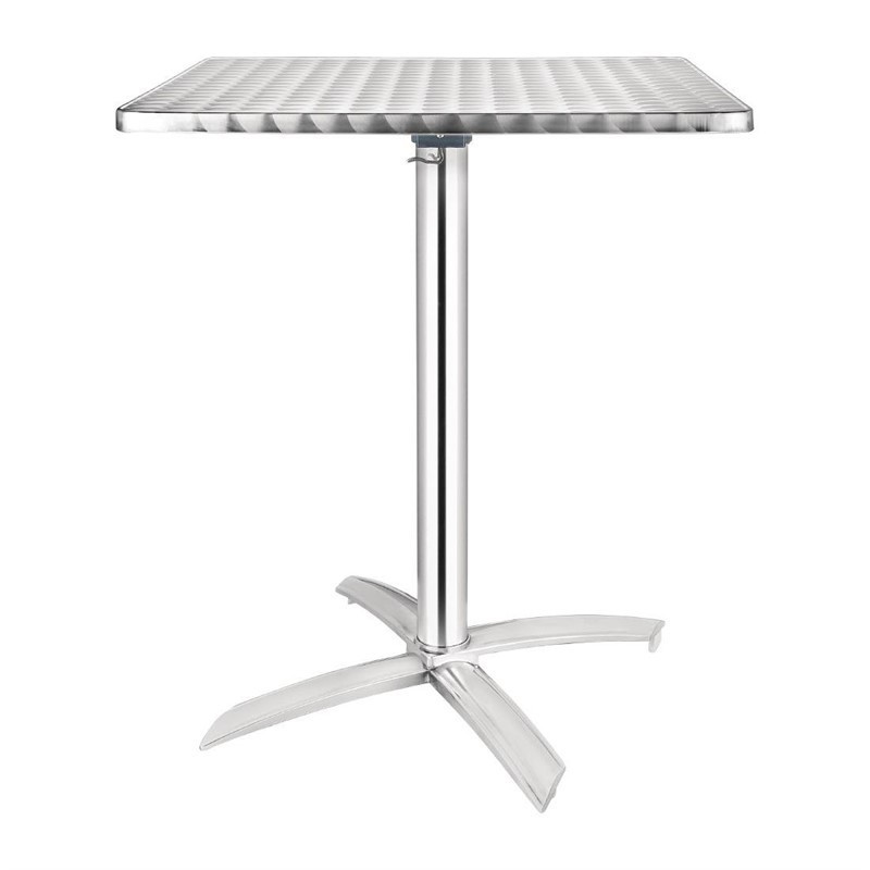 Table carrée à plateau basculant inox Bolero 600mm