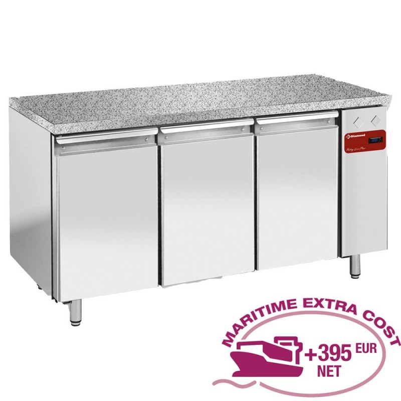 Table frig., vent.,3 portes EN 600x400 - Top en granit (Sans groupe)