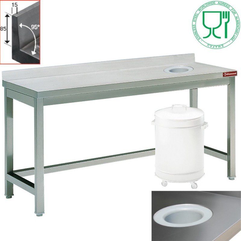 Table à débarrasser avec vide ordure + ba
