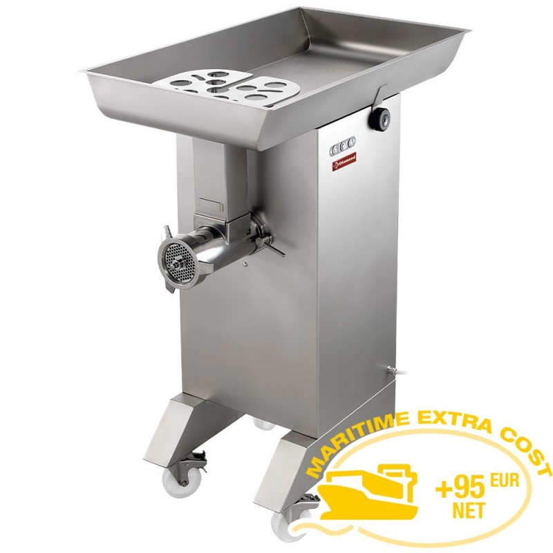 Hachoir en inox N° 32, Ø 4.5 mm, 700 kg/h, sur roues