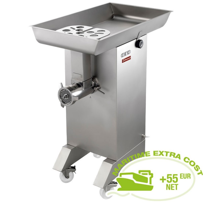 Hachoir en inox N° 32, Ø 4.5 mm, 700 kg/h, sur roues