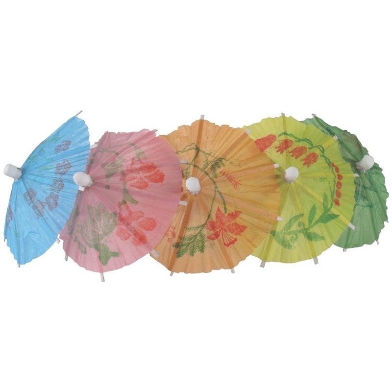 144 Parasols en papier de différentes couleurs