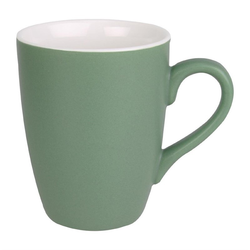 6 Mug pastel mat en porcelaine Olympia vert 320ml 