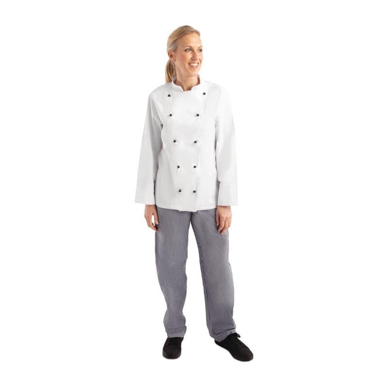 Veste de cuisine mixte Whites Chicago manches longues blanche L